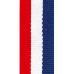 Medaillenband 11mm, 22mm / Blau, Weiß, Rot