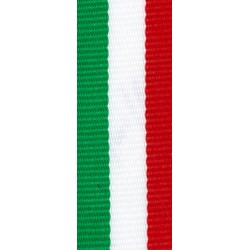 Medaillenband 11mm, 22mm / Rot, Weiß, Grün