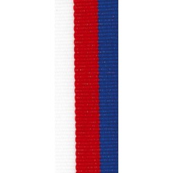 Medaillenband 11mm, 22mm / Rot, Weiß, Blau