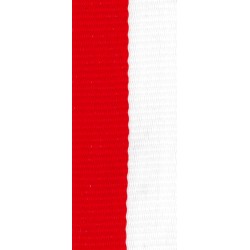 Medaillenband 11mm, 22mm / Weiß, Rot