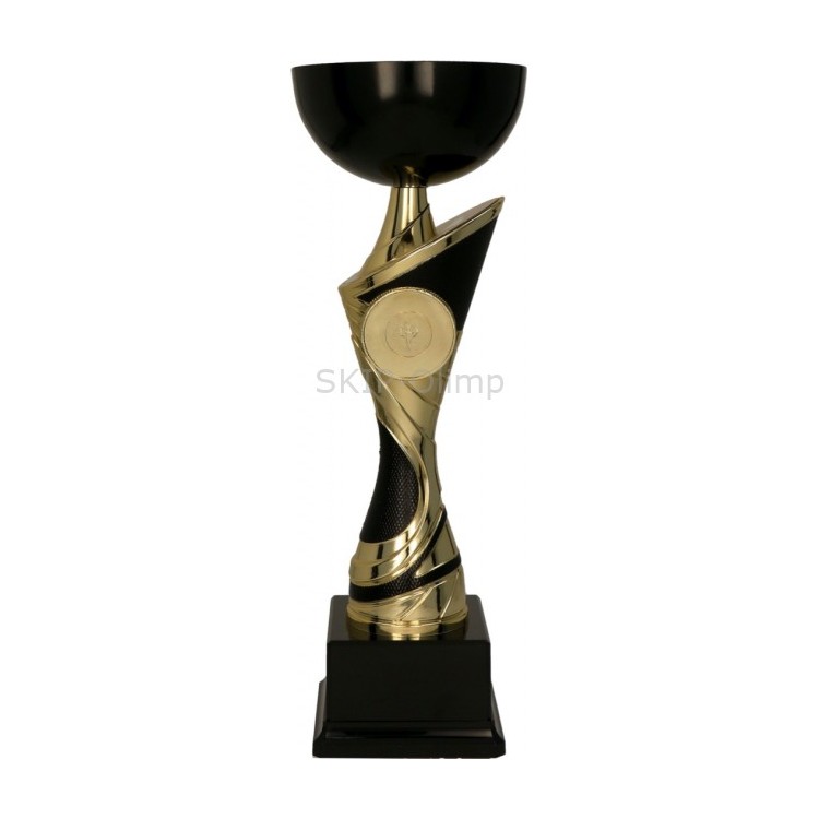Metall-Pokal ohne Deckel / Gold-Schwarz