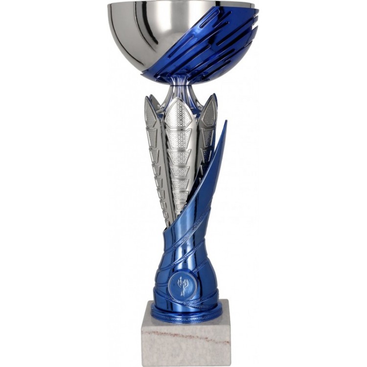 Pokal ohne Deckel / Silber, Blau 4168