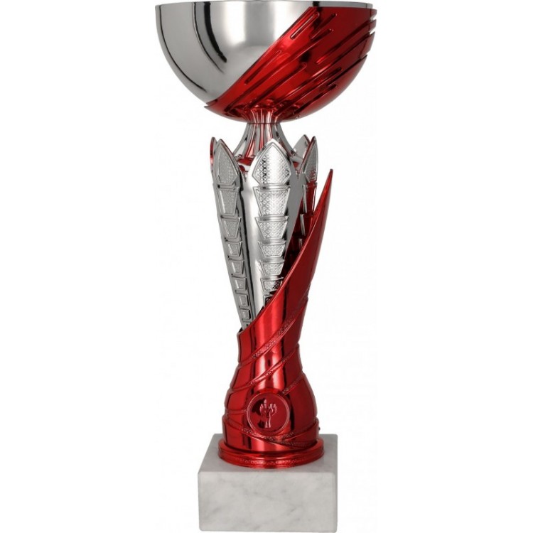 Pokal ohne Deckel / Silber, Rot 4169