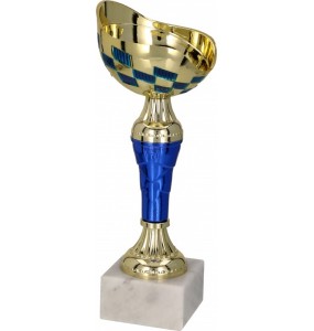 Pokal ohne Deckel / Gold, Blau 9056