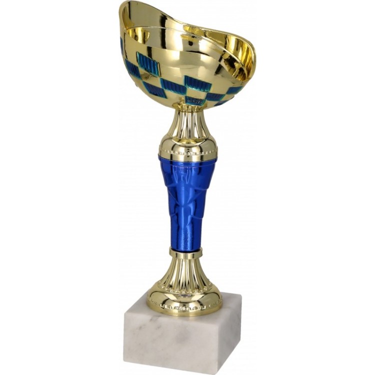 Pokal ohne Deckel / Gold, Blau 9056