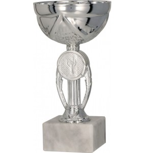 Pokal mit Deckel / Silber 9078