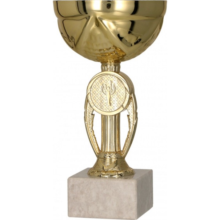 Pokal mit Deckel / Gold 9077